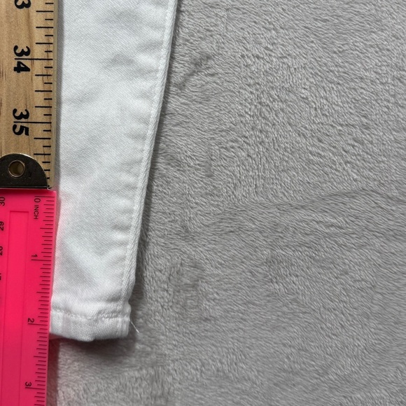 NWT J.Crew 9” Mid Rise Toothpick White Zip Fly Cotton Blend Stretch Jeans 32 - Picture 9 of 16